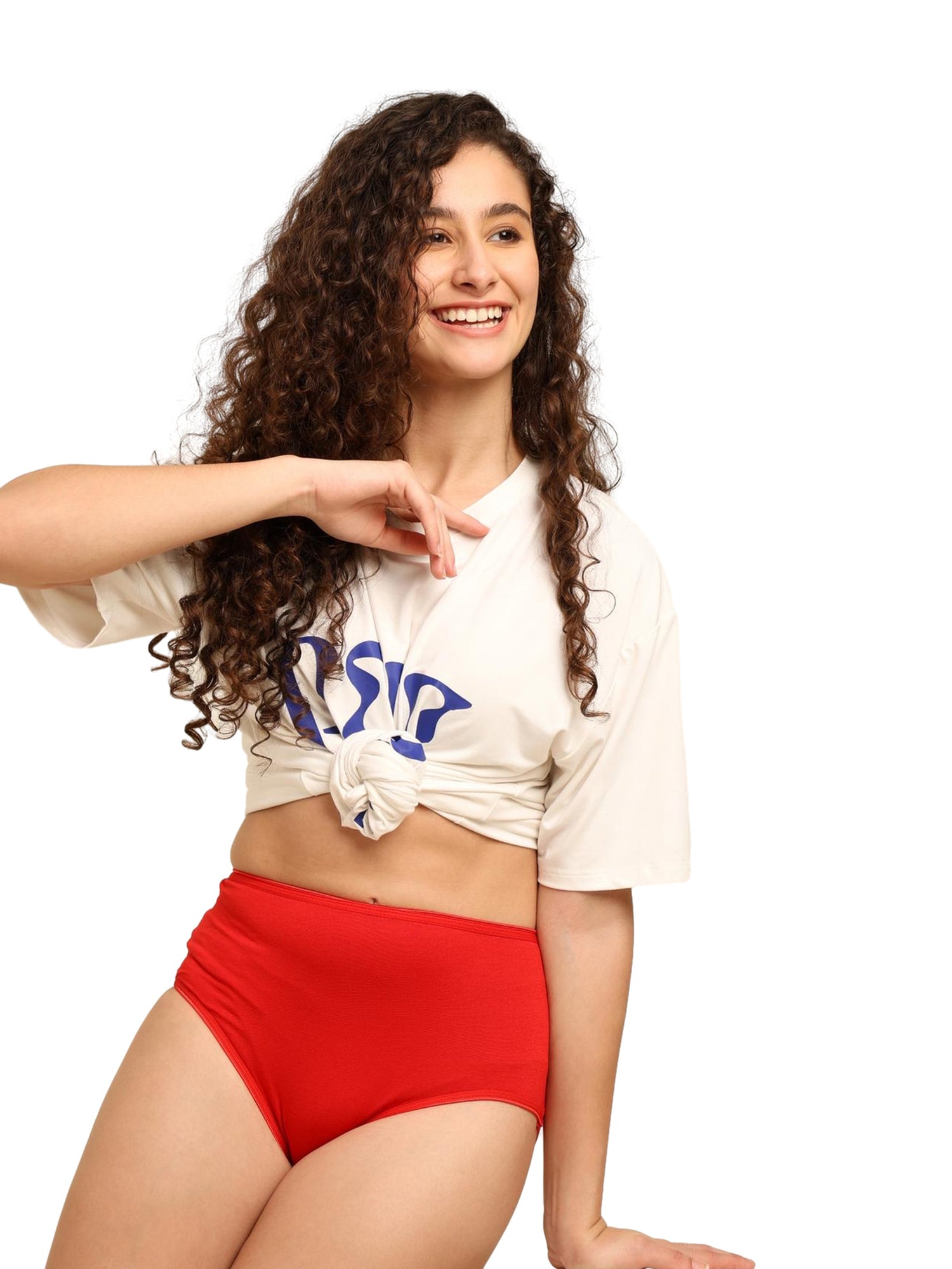 Bamboo Women’s Underwear – Breathable High Waist Panty – Womens Underwear on Brown Living™. SKU: HIPSTER-RED-BLACK-S. Img 18.