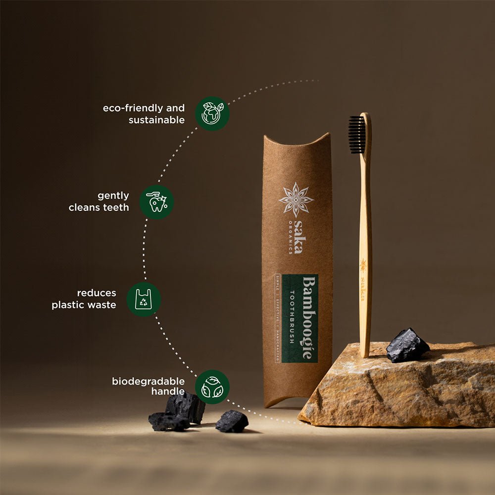 Bamboogie Toothbrush | Eco - Friendly Bamboo Toothbrush | 1 pc | Verified Sustainable by Brown Living™