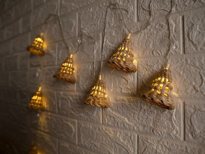 Banana Bark Bell Fairy Lights | Handcrafted Eco Décor | 3 Meter – Home Decor on Brown Living™. SKU: FL-1017. Img 6.