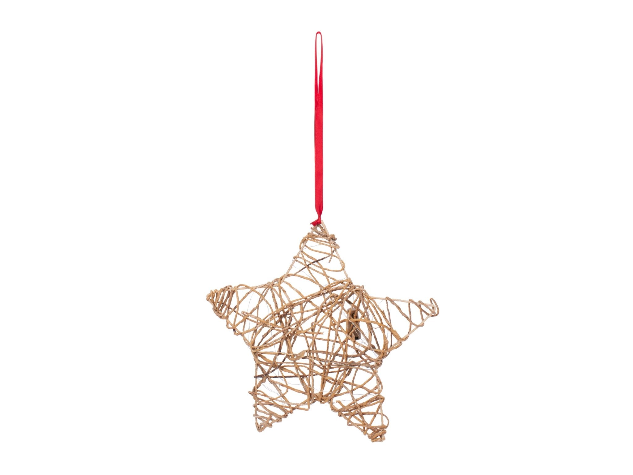 Banana Rope Hanging Star | Handcrafted Natural Christmas Decor – Home Decor on Brown Living™. SKU: HS-1020. Img 1.