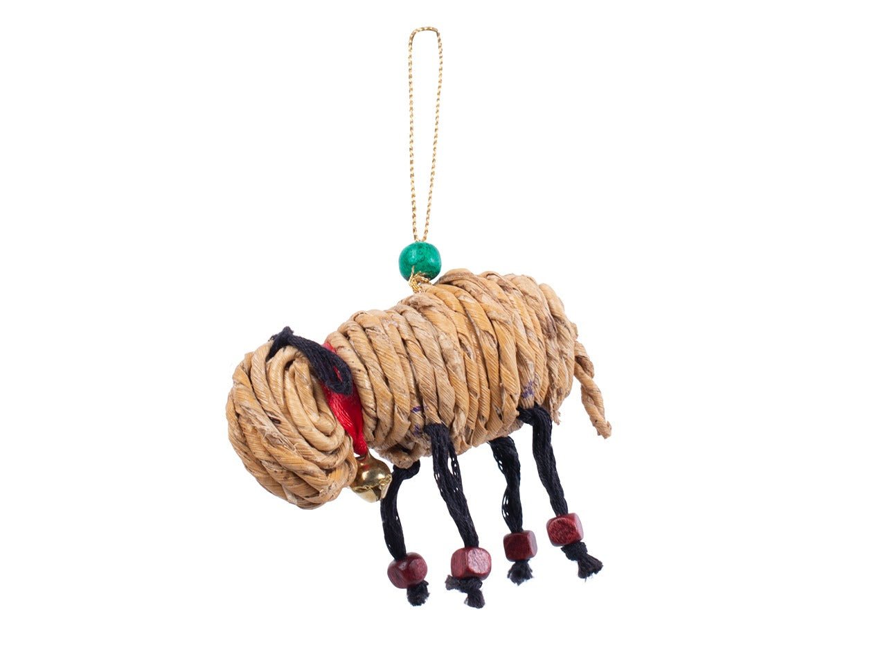 Banana Rope Sheep Hanging –Handcrafted Eco - Friendly Christmas Ornament – Home Decor on Brown Living™. SKU: HG-1034. Img 2.