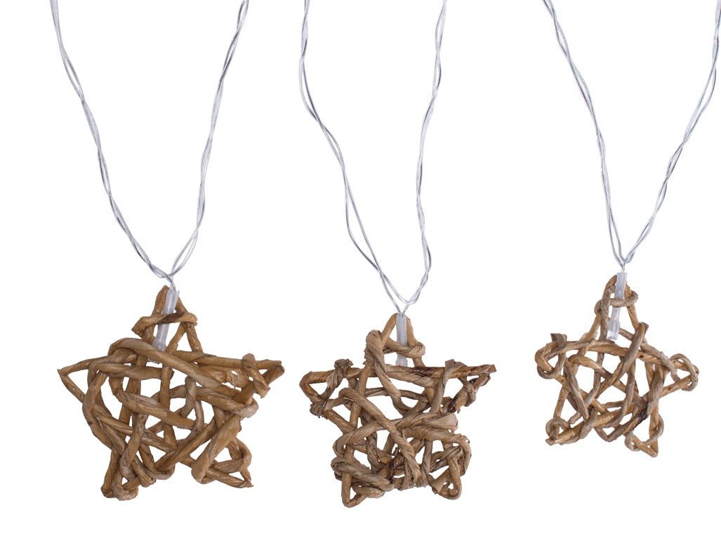 Banana Rope Star Fairy Lights | Handcrafted Natural Décor | 3 Meter – Home Decor on Brown Living™. SKU: FL-1015. Img 5.