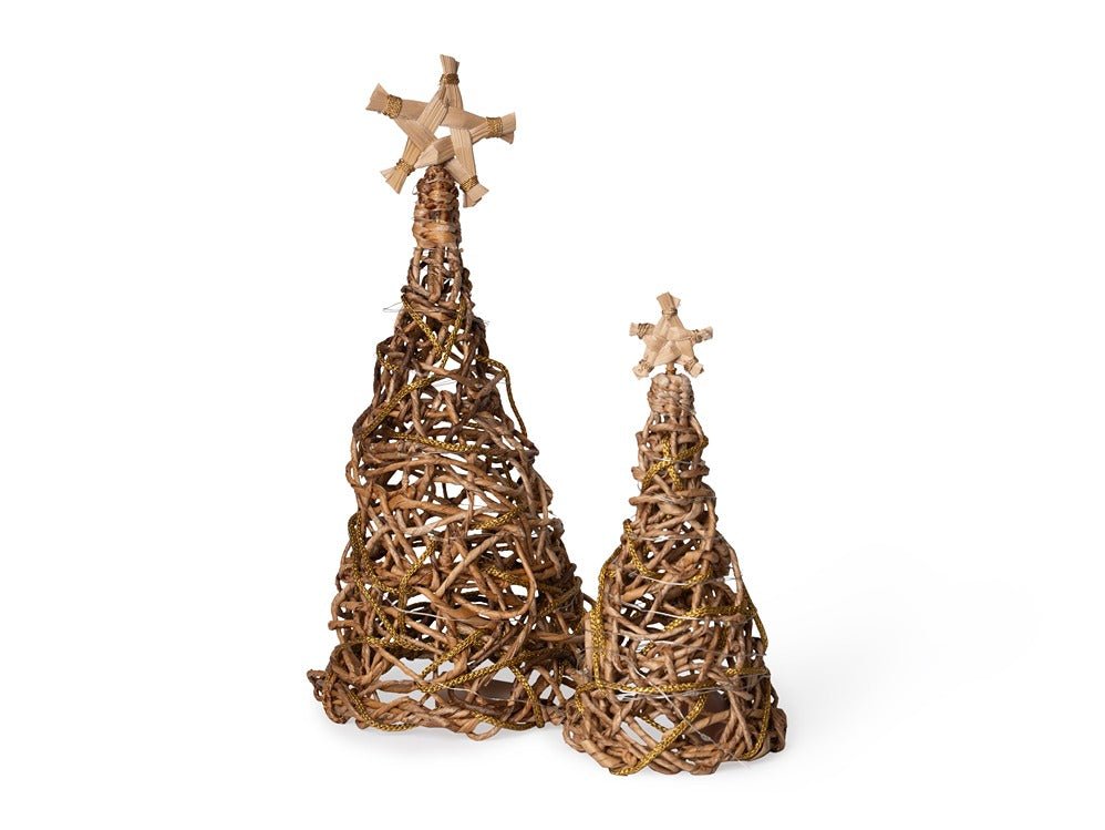 Banana Rope Star Top Christmas Tree – Handcrafted Eco - Friendly Festive – Home Decor on Brown Living™. SKU: TT-1005_Large. Img 10.