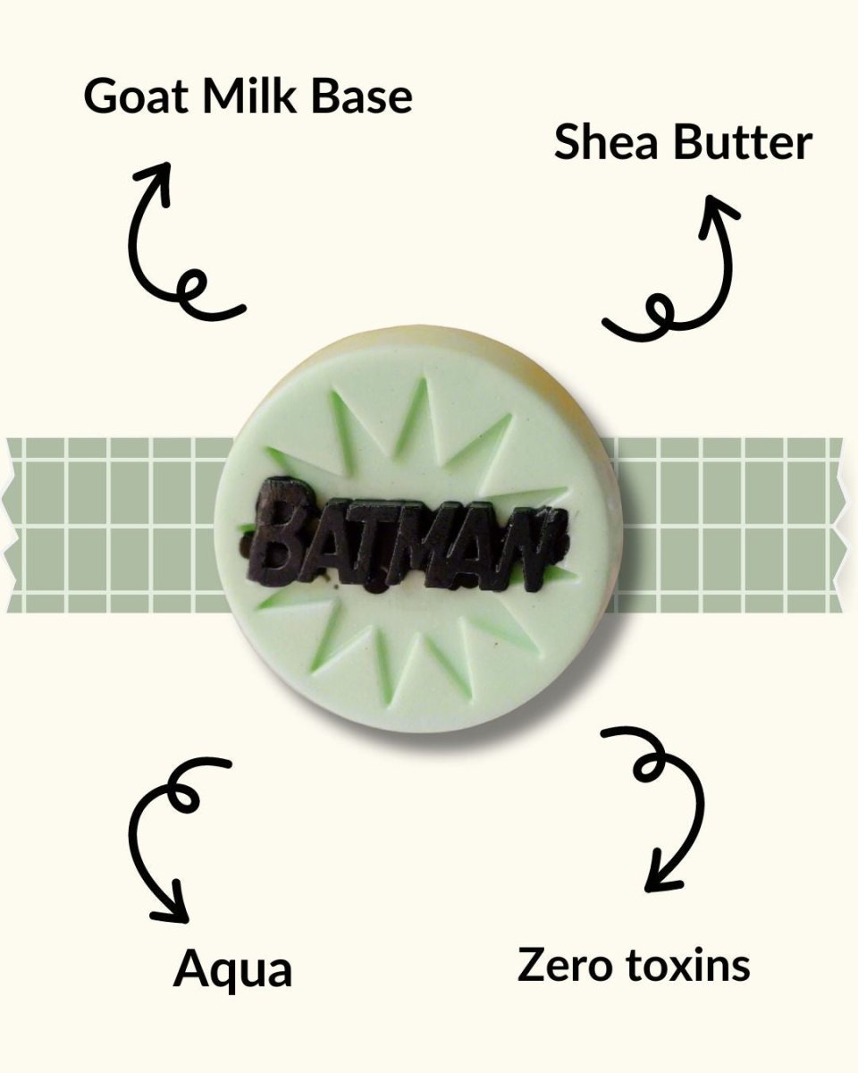 Batman - Goat Milk Shea Butter Soap Bar – Body Soap by Sobek Naturals available on Brown Living™. . SKU: SOB - SOAP - 41. Img 2.