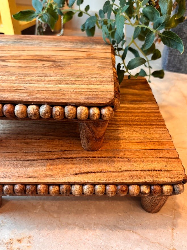 Beaded Server Elegant Dessert Serving Tray – Trays & Platters on Brown Living™. SKU: TLD-BL-BB. Img 1.
