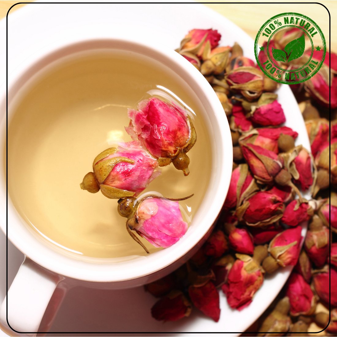 BEAUTEA - China Baby Rose Buds Decaf Tisane - 50 g | Verified Sustainable by Brown Living™