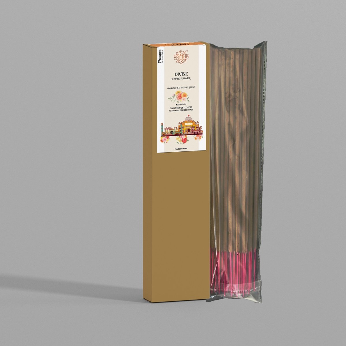 Bee Happy Incense stick Panchgavya Temple flower – Divine ( 50 Sticks) – Pooja Needs on Brown Living™. SKU: phpnl_stick_02. Img 3.