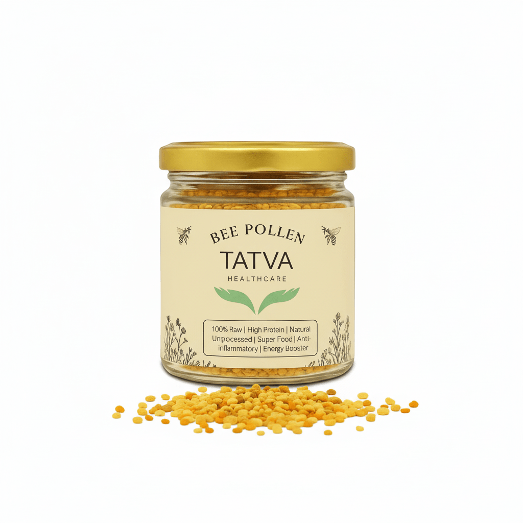 Bee Pollen 100% Raw & Unprocessed – Natural Plant Protein Boost – Aftermeals on Brown Living™. SKU: TAT-BP-100G. Img 1.