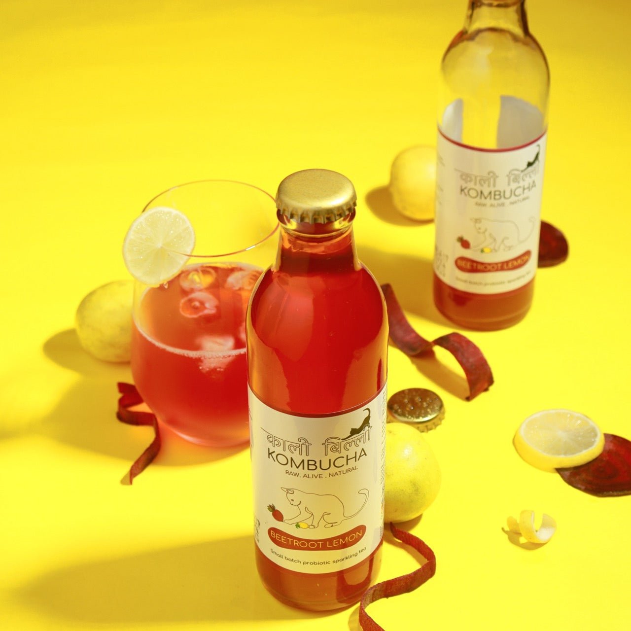 Beetroot Lemon Kombucha 250ml | Probiotic Fermented Drink – Health & Energy Drinks on Brown Living™. SKU: KBKBL. Img 4.