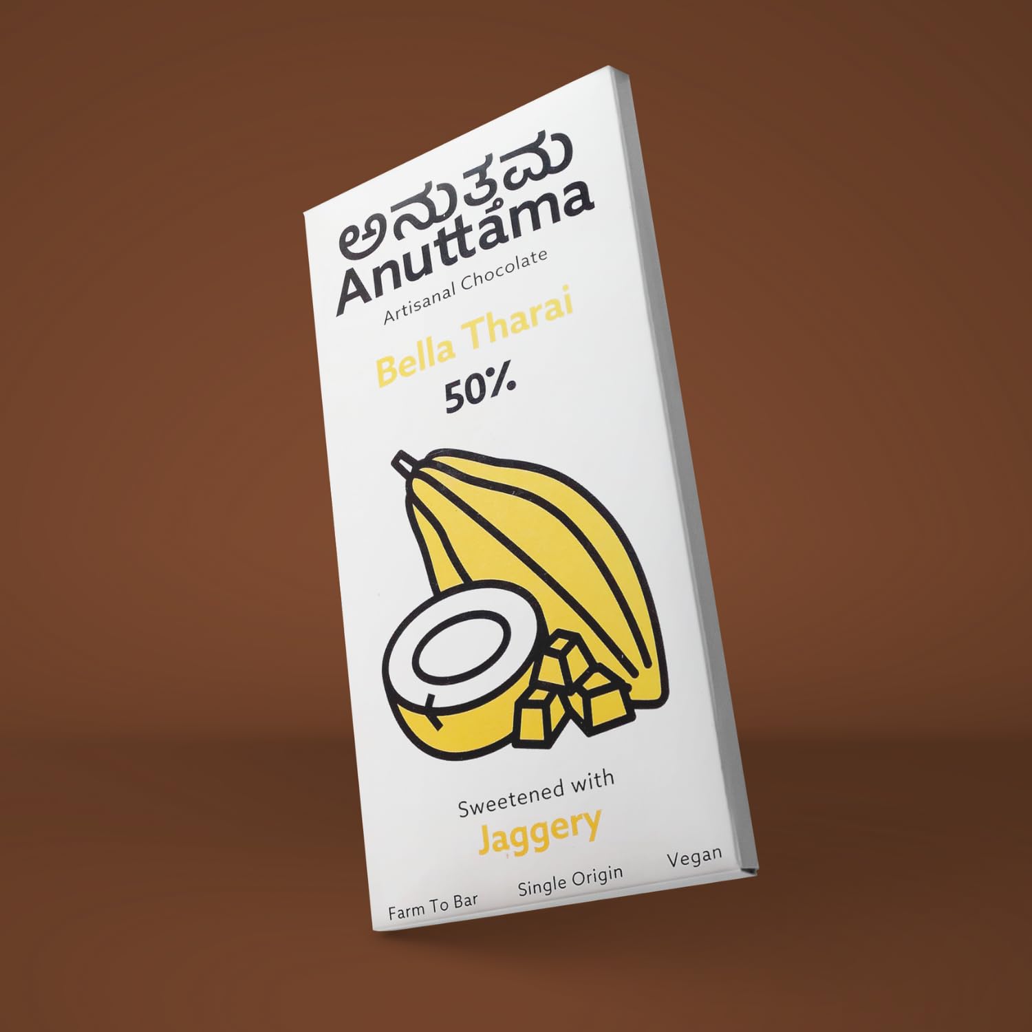 Bella Tharai Chocolate – Sweetened with Jaggery & Coconut – Chocolates on Brown Living™. SKU: 8931500257378. Img 3.