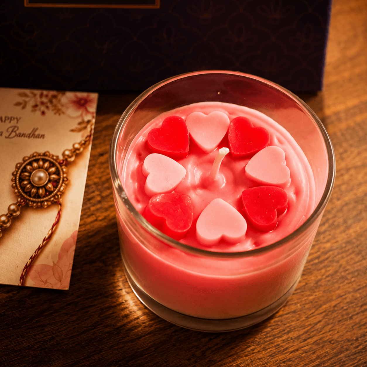 Bhai Blessings Candle Hamper | Handcrafted Raksha Bandhan Gift Box – Gift Hampers on Brown Living™. SKU: RKH-9. Img 1.