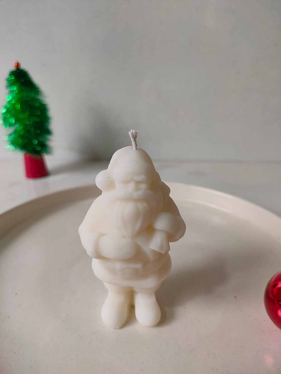 Big Santa Claus Candles – Set of 2 | Festive Christmas Decor – Candles & Fragrances on Brown Living™. SKU: BWSC001. Img 3.