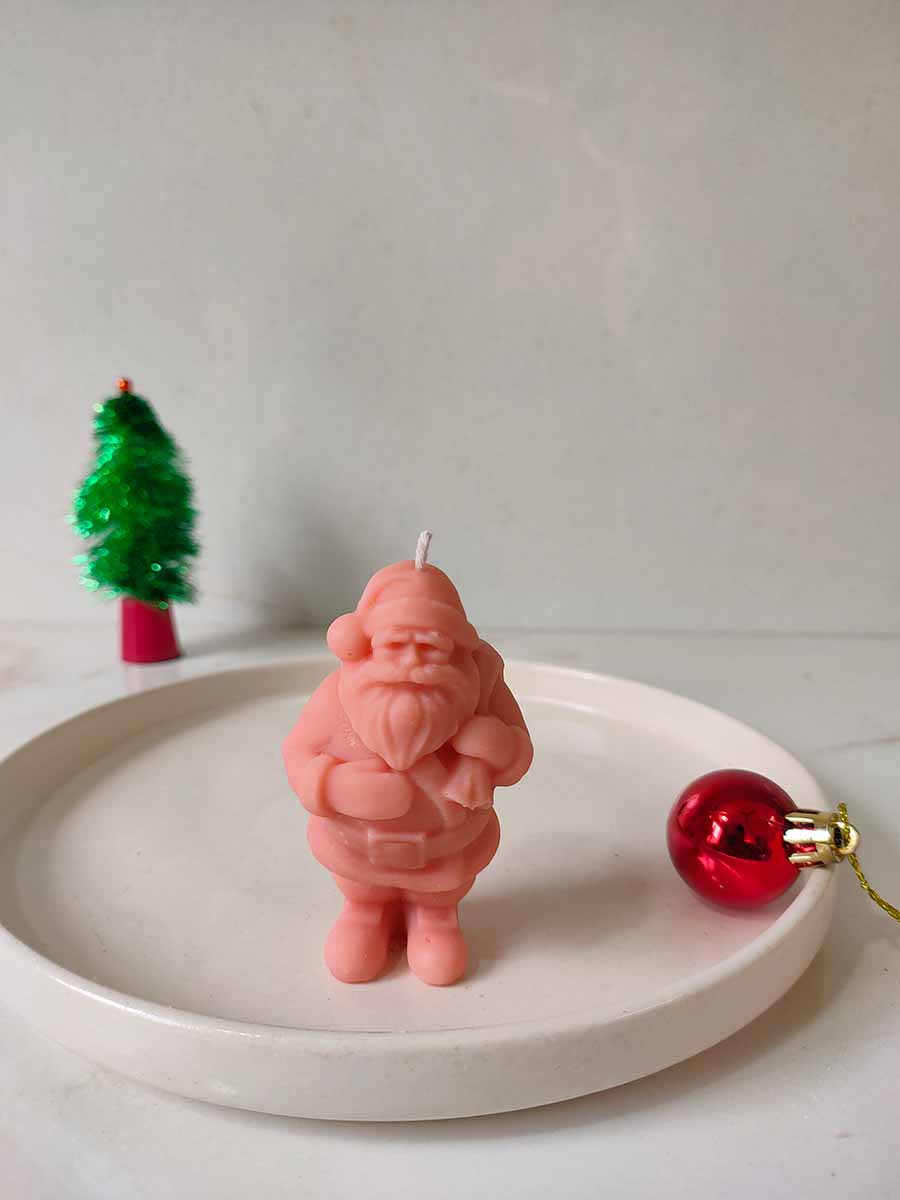 Big Santa Claus Candles – Set of 2 | Festive Christmas Decor – Candles & Fragrances on Brown Living™. SKU: BWSC001. Img 4.