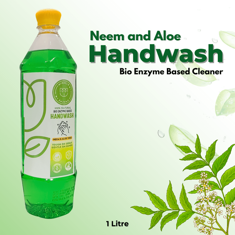 Bio enzyme Based Neem and Aloe Handwash 1 litre – Hand Wash by Miracle Enzyme available on Brown Living™. 1 Litre . SKU: MEHW1. Img 10.