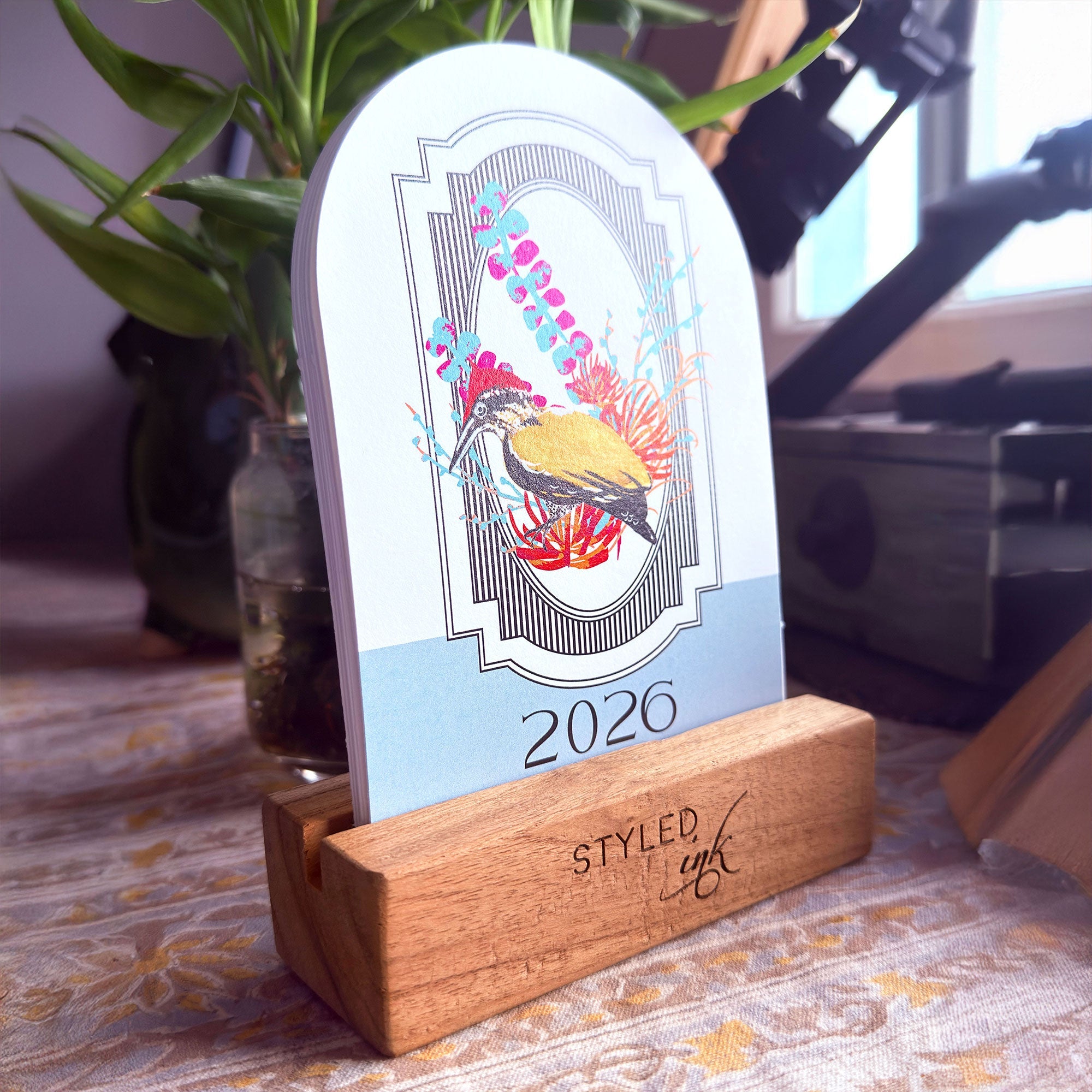 Birds of India Calendar 2026 | Vertical Format | Eco - Friendly Art – Calendars on Brown Living™. SKU: 01-CA01-BIRDS-V. Img 5.