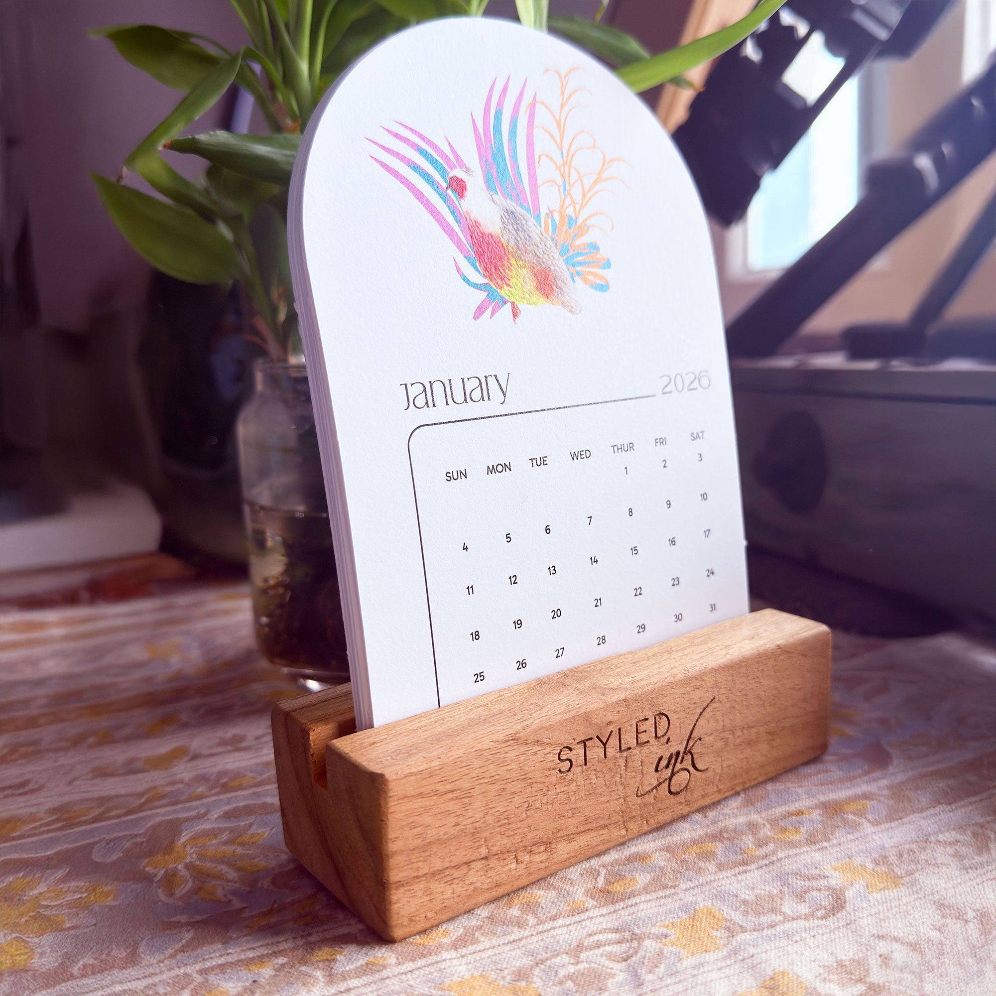 Birds of India Calendar 2026 | Vertical Format | Eco - Friendly Art – Calendars on Brown Living™. SKU: 01-CA01-BIRDS-V. Img 6.