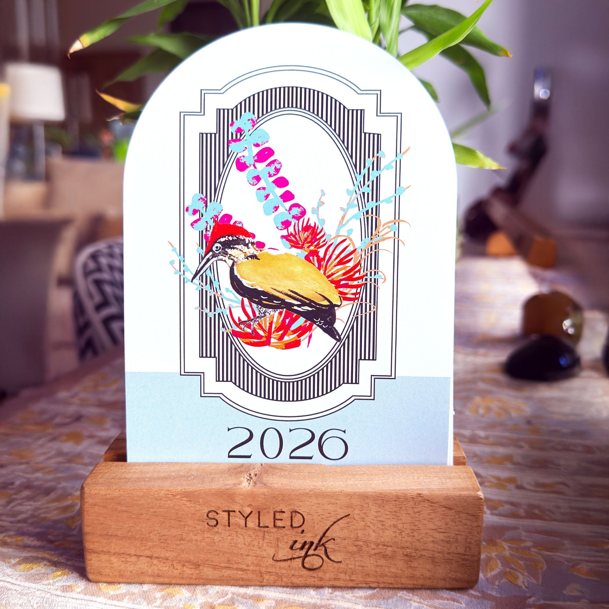 Birds of India Calendar 2026 | Vertical Format | Eco - Friendly Art – Calendars on Brown Living™. SKU: 01-CA01-BIRDS-V. Img 4.