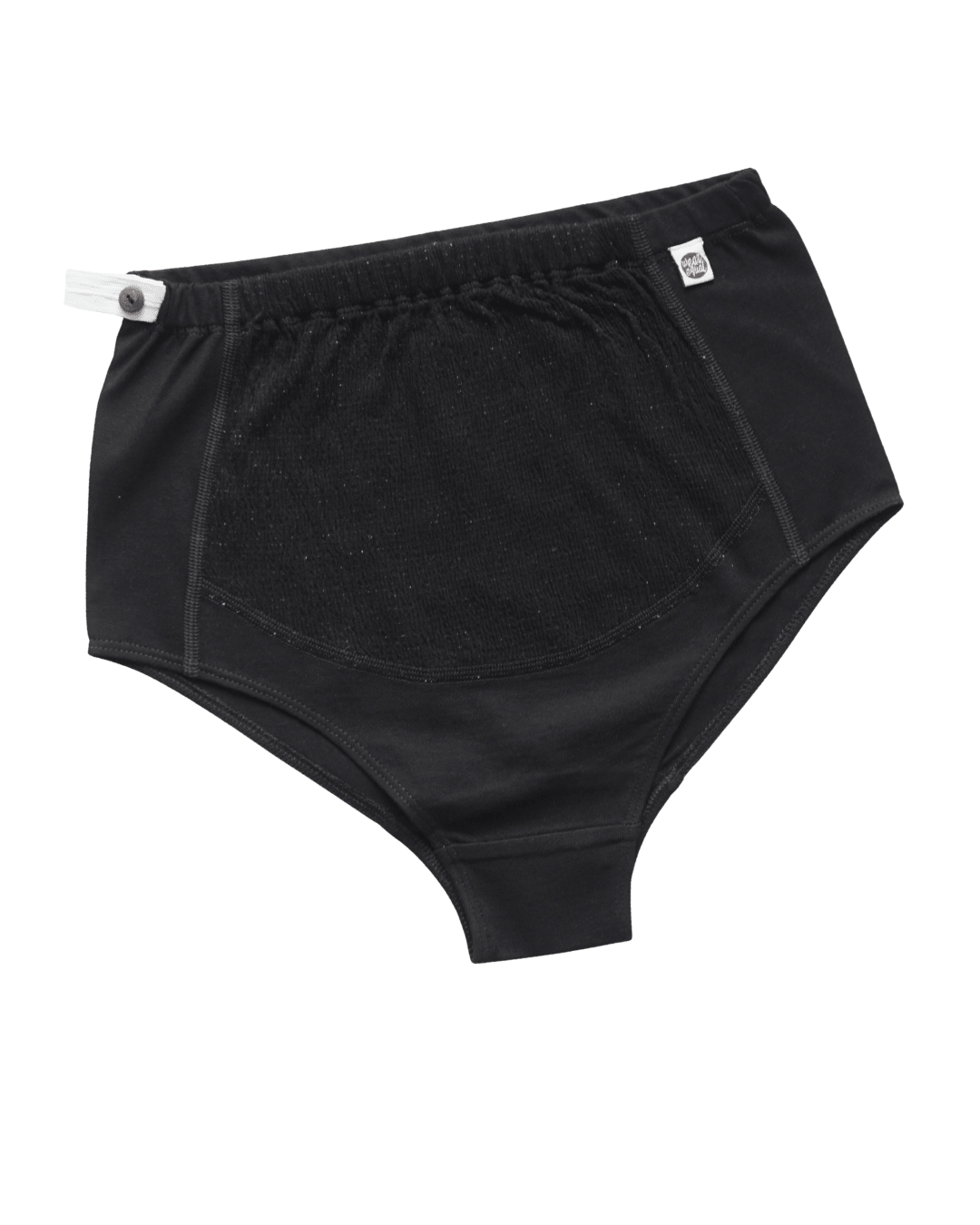 Black Organic Cotton Maternity Brief – Womens Maternity Wear on Brown Living™. SKU: 005BABLACKAOP-S. Img 7.