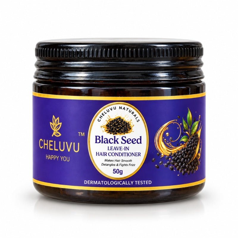 Black Seed Leave-In Hair Conditioner for Frizz Control – Hair Conditioner on Brown Living™. SKU: CH-0150. Img 1.
