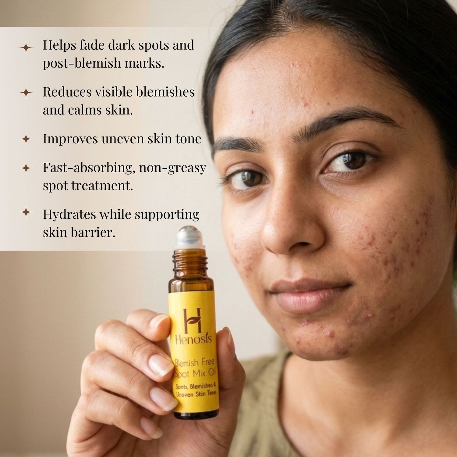 Blemish Control Spot Oil | Targeted Treatment for Clear Skin – After Shave Mist on Brown Living™. SKU: HEN-SPOT-001. Img 2.