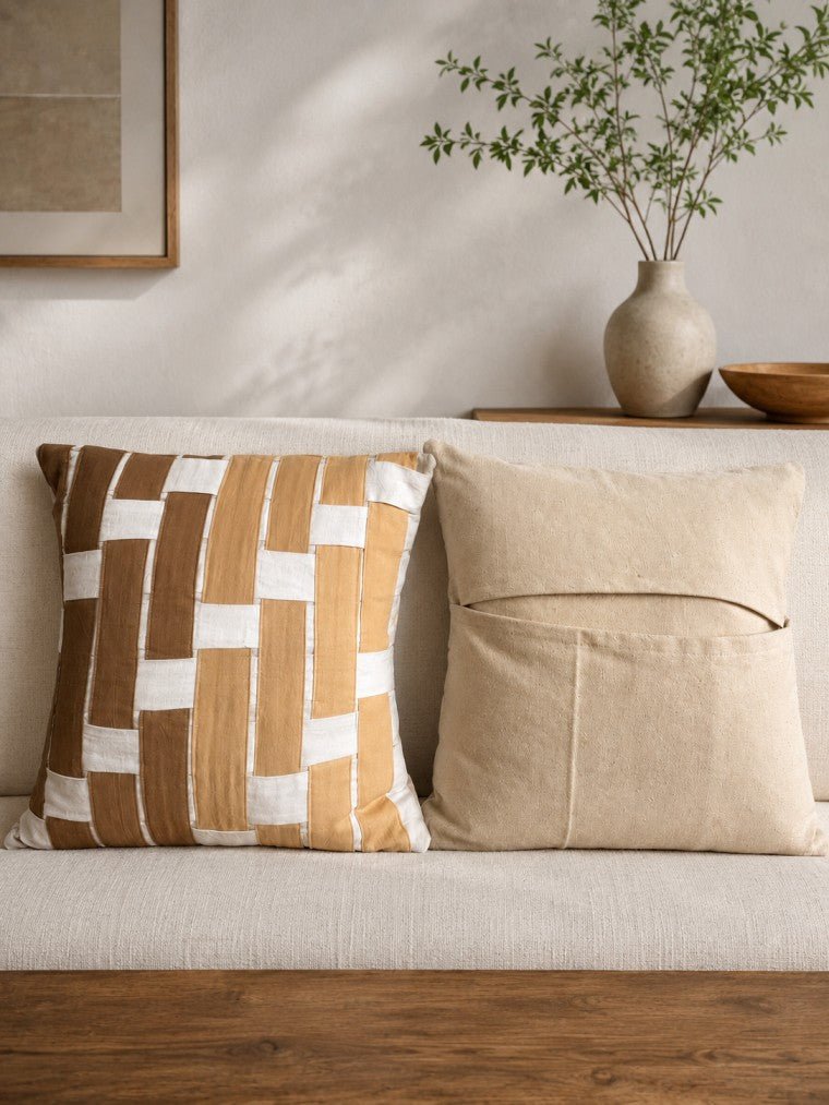 Bloom Pillow Covers (Set of 4) | Floral Home Décor Cushion Covers – Covers & Inserts on Brown Living™. SKU: PC101. Img 9.