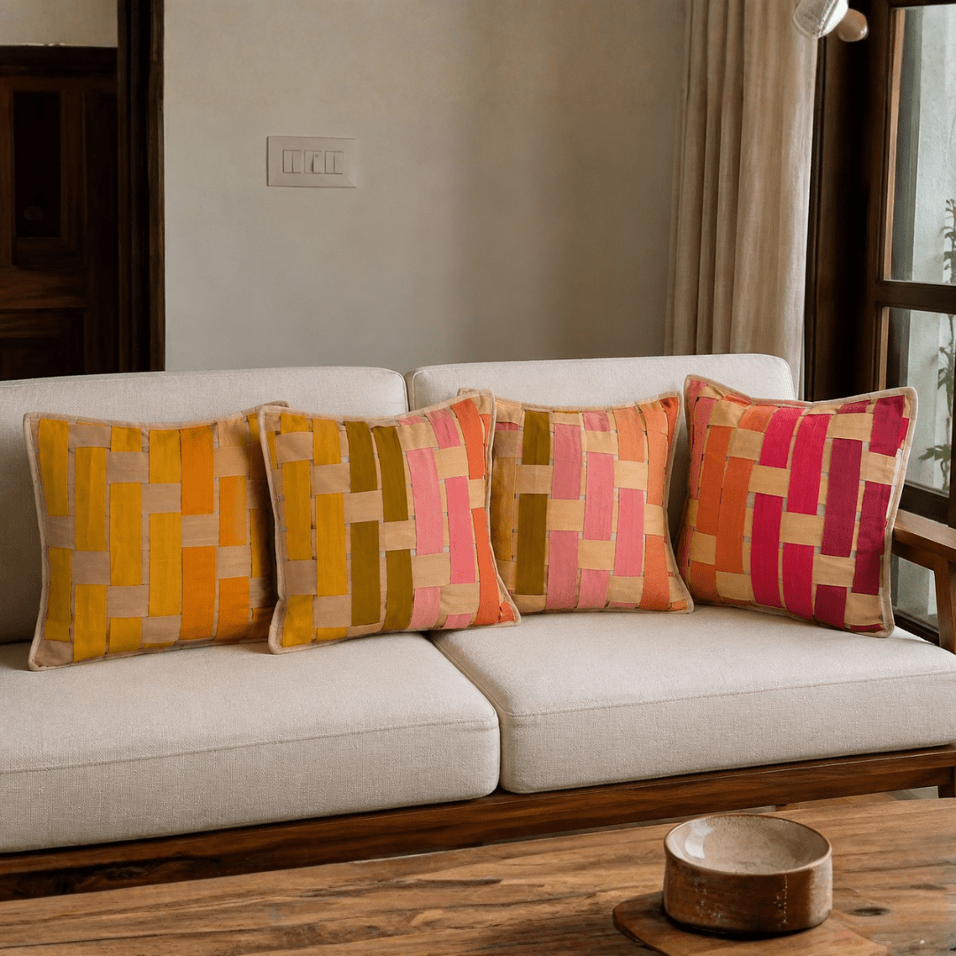 Bloom Pillow Covers (Set of 4) | Floral Home Décor Cushion Covers – Covers & Inserts on Brown Living™. SKU: PC101. Img 7.