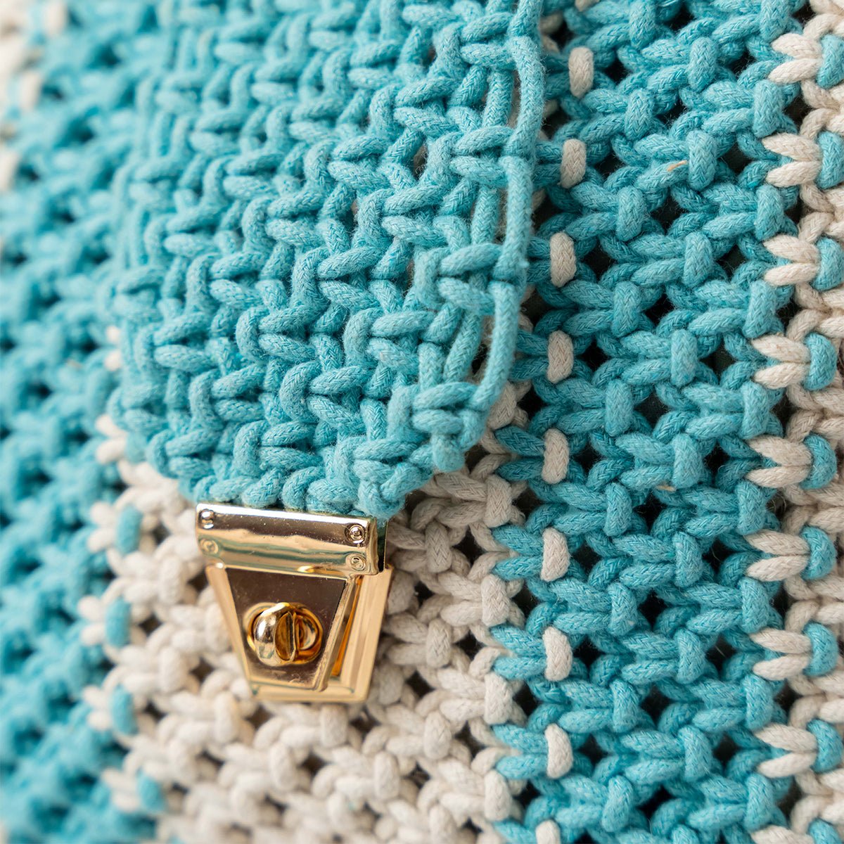 Blue Orchid Crochet Sling Bag | Handmade Shoulder Bag – Handbags on Brown Living™. SKU: AM-MAC-OrchidBlue. Img 3.