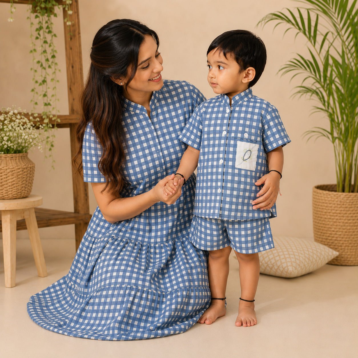 Blue Skies Cotton Co-Ord Set for Kids | Soft & Breathable Matching Set – Kids Daywear Sets on Brown Living™. SKU: TCC-SW26-20-1. Img 3.