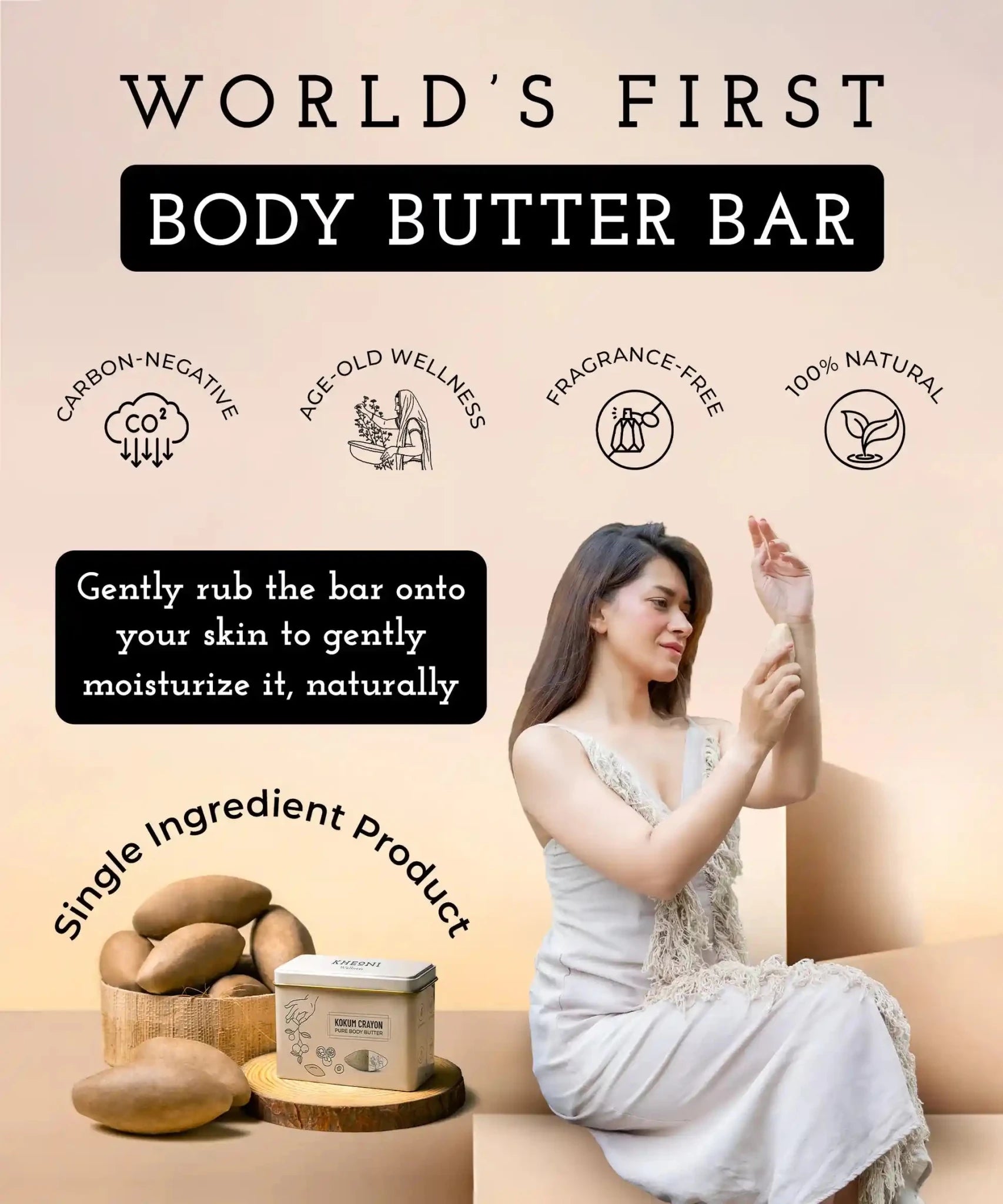 Body Butter Bar | Natural Moisturizer for Dry Skin – Lotions & Moisturizers on Brown Living™. SKU: KHKKBB-001. Img 8.