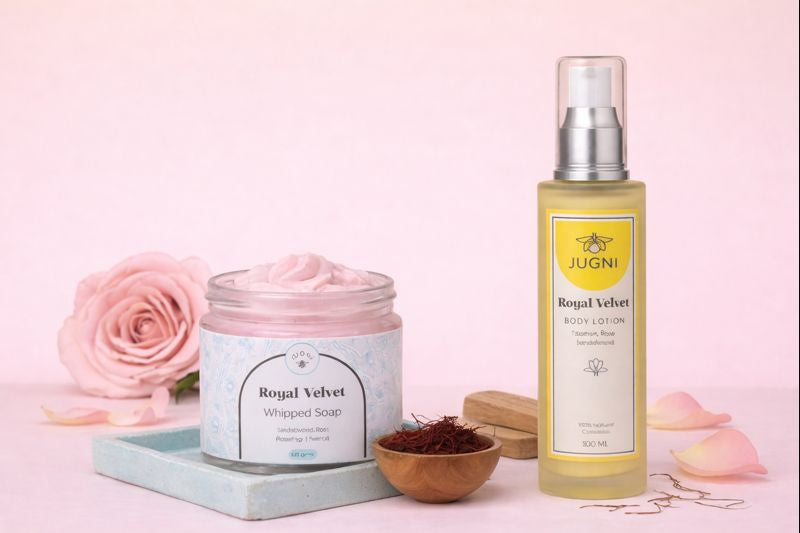 Body Glow Reset — Royal Velvet Duo | Luxe Body Care Set – Skin Care on Brown Living™. SKU: BGR-RV-01. Img 1.