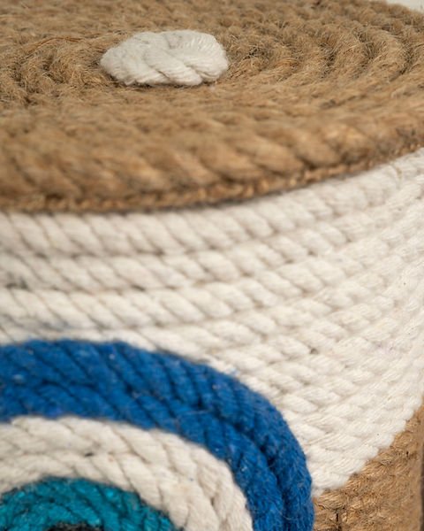 Boho Chic Jute Storage Basket | Eco - Friendly Woven Organizer for Home – Baskets & Boxes on Brown Living™. SKU: ANTBCSBHG. Img 6.