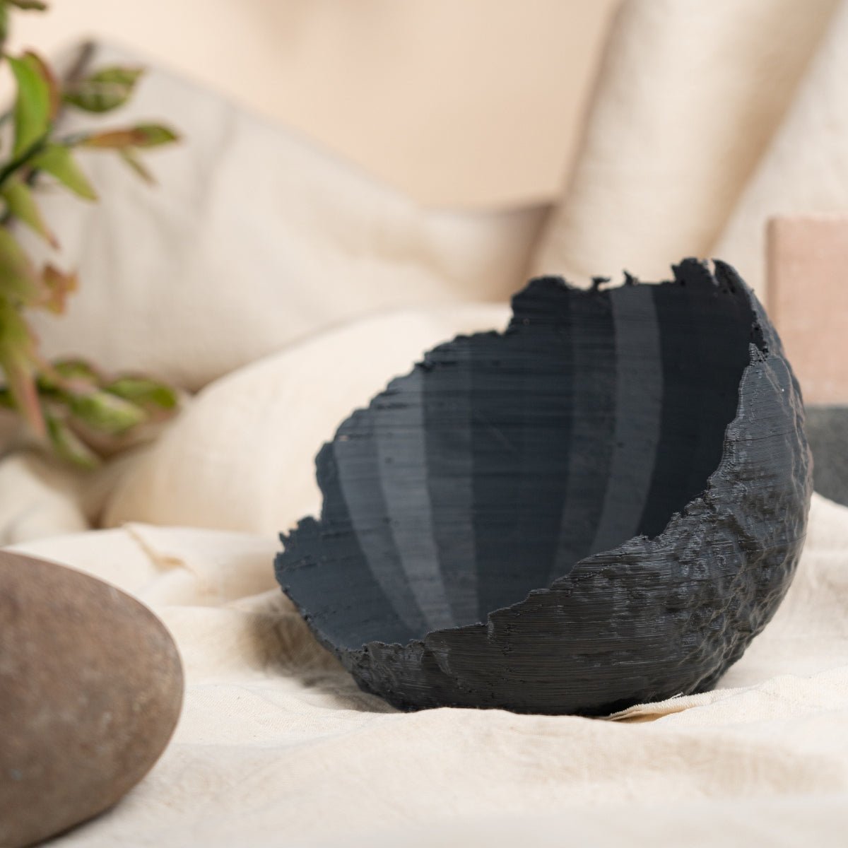 Boolean Concave Plant - Based Simple Grey Bowl – Home Decor on Brown Living™. SKU: BOCOEDPLGRA034. Img 1.