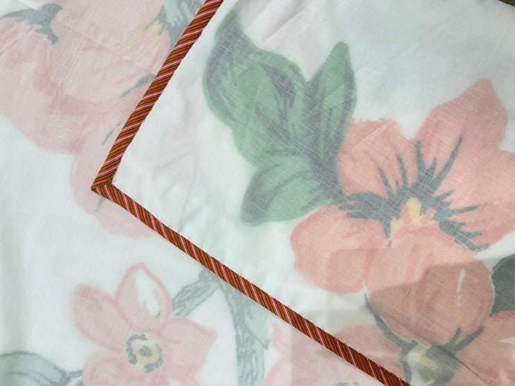 Botanical Brocade Cotton Dohar | Elegant Summer Blanket – Bedding on Brown Living™. SKU: BB-EE-DD. Img 3.