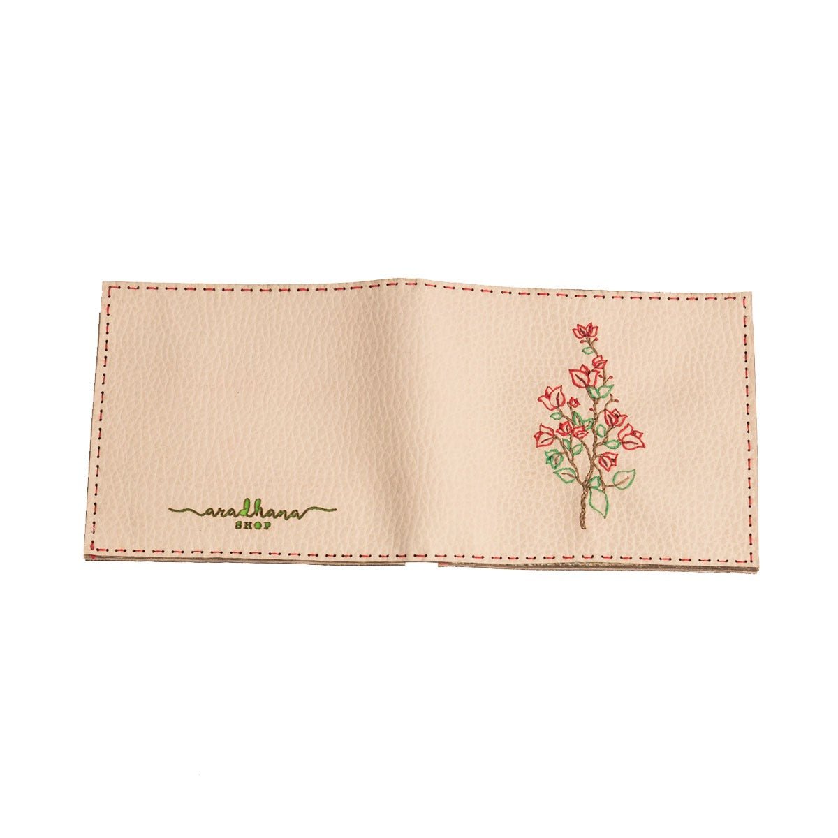 Bougainvillea Motif Wallet – Handmade and Eco - Friendly for Women – Mens Wallet on Brown Living™. SKU: W0011D. Img 2.
