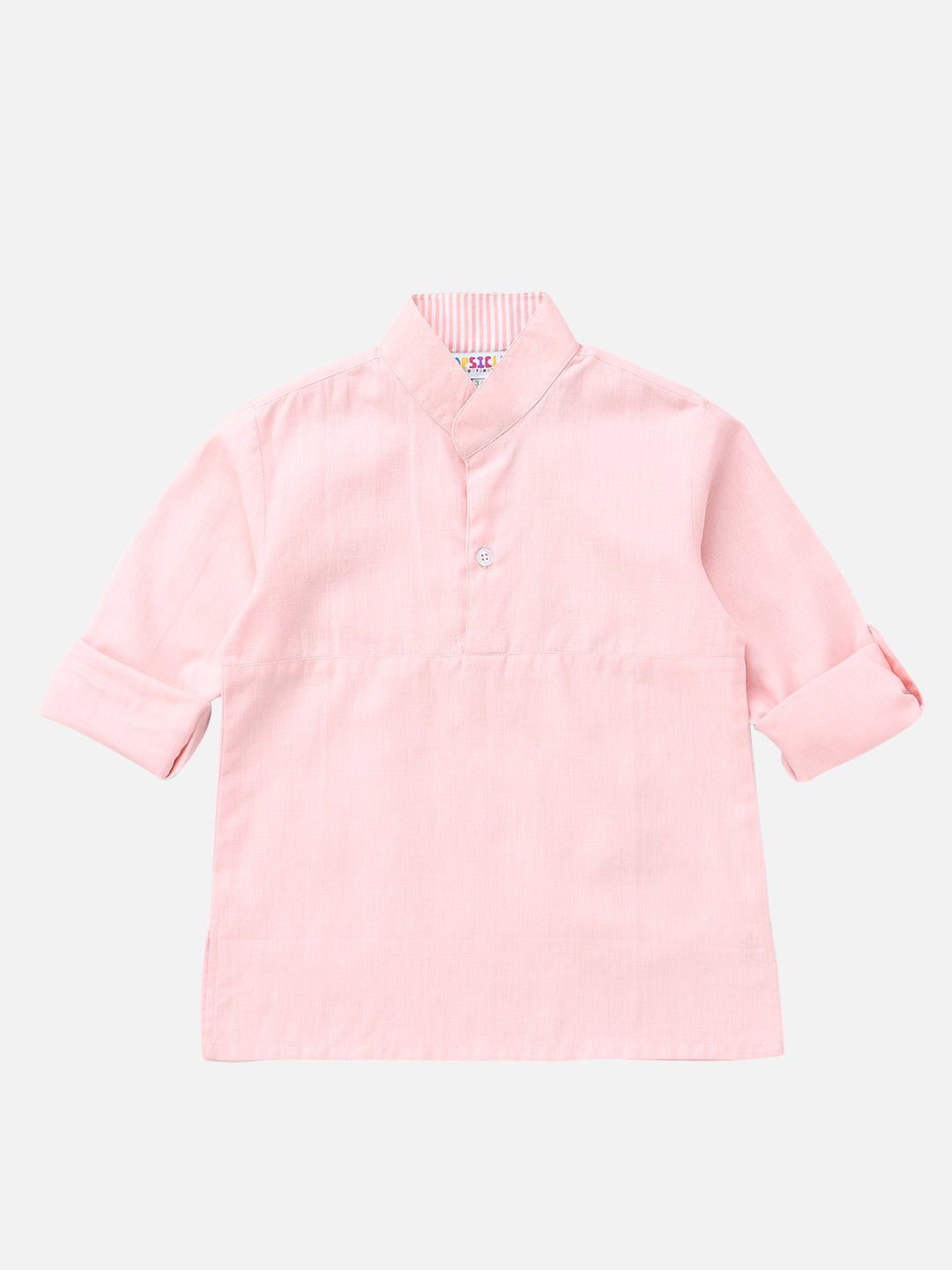 Boys Blush Shirt Regular Fit – Comfortable Cotton Casual Wear – Kids Shirts on Brown Living™. SKU: PB174A_1. Img 4.