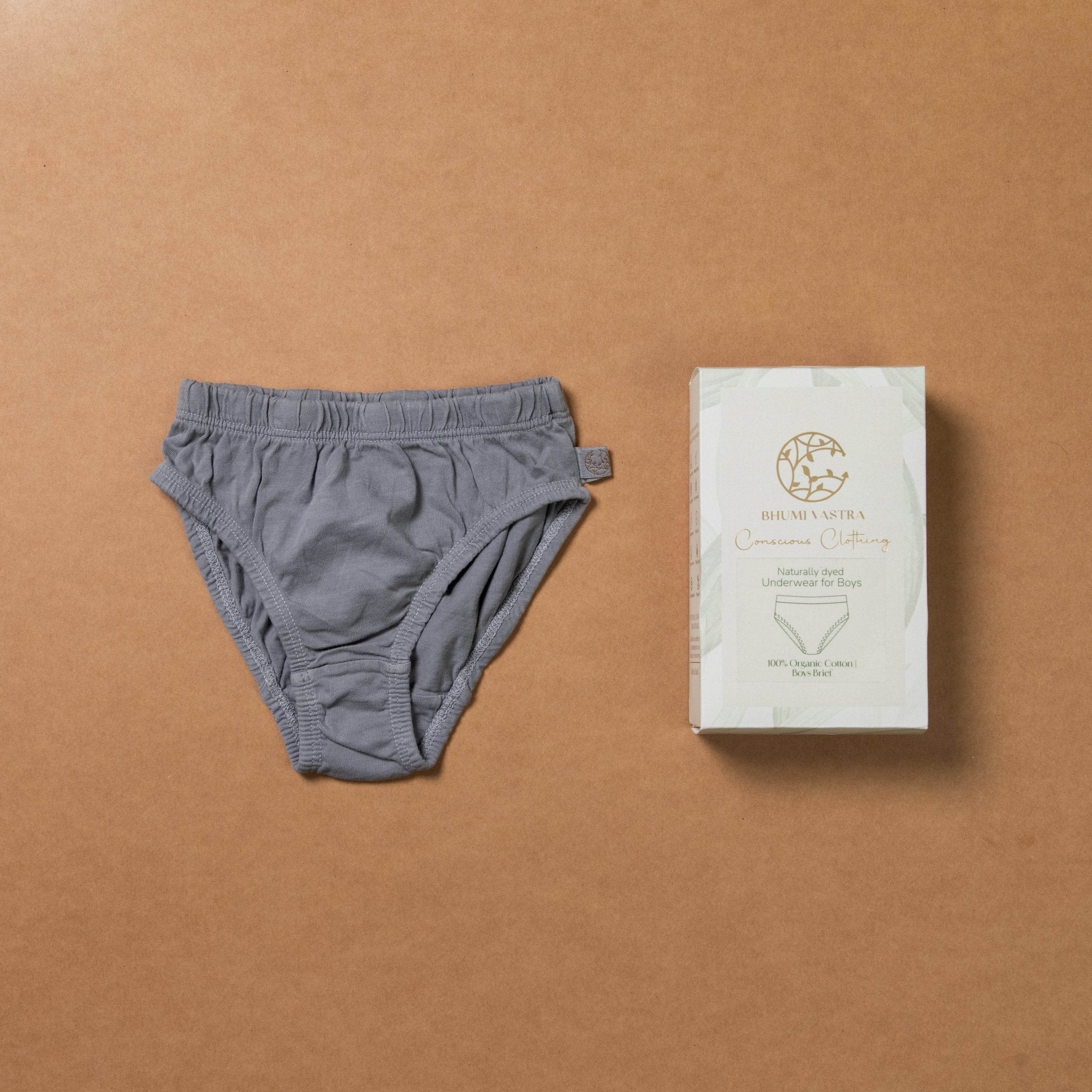 Boys Briefs - Organic - Plant Dyed - Toxin Free - Anti - Microbial - Pack of 3 – Kids Inner Wear on Brown Living™. SKU: BVB009MGBIG4. Img 5.