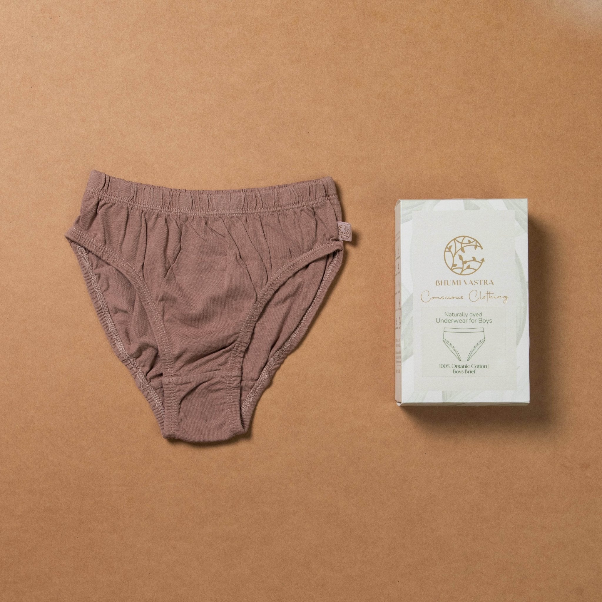 Boys Briefs - Organic - Plant Dyed - Toxin Free - Anti - Microbial - Pack of 3 – Kids Inner Wear on Brown Living™. SKU: BVB009YBIG4. Img 4.