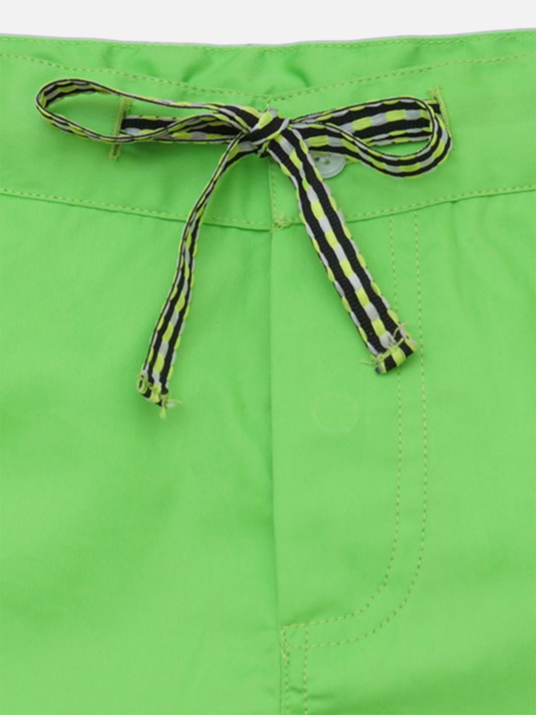 Boys Chartreuse Green Shorts Regular Fit – Comfortable Casual Summer W – Kids Shorts on Brown Living™. SKU: PB204_1. Img 3.