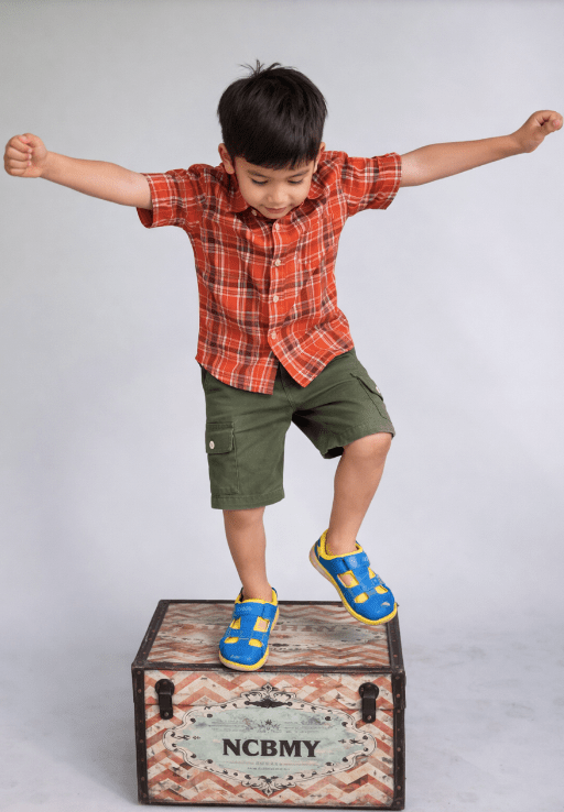 Boys Checkered Stone Shirt Regular Fit – Comfortable Cotton Shirt – Kids Shirts on Brown Living™. SKU: PB180_1. Img 1.