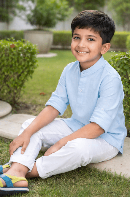 Boys Frost Shirt Regular Fit – Comfortable Cotton Casual Wear – Kids Shirts on Brown Living™. SKU: PB174B_1. Img 1.