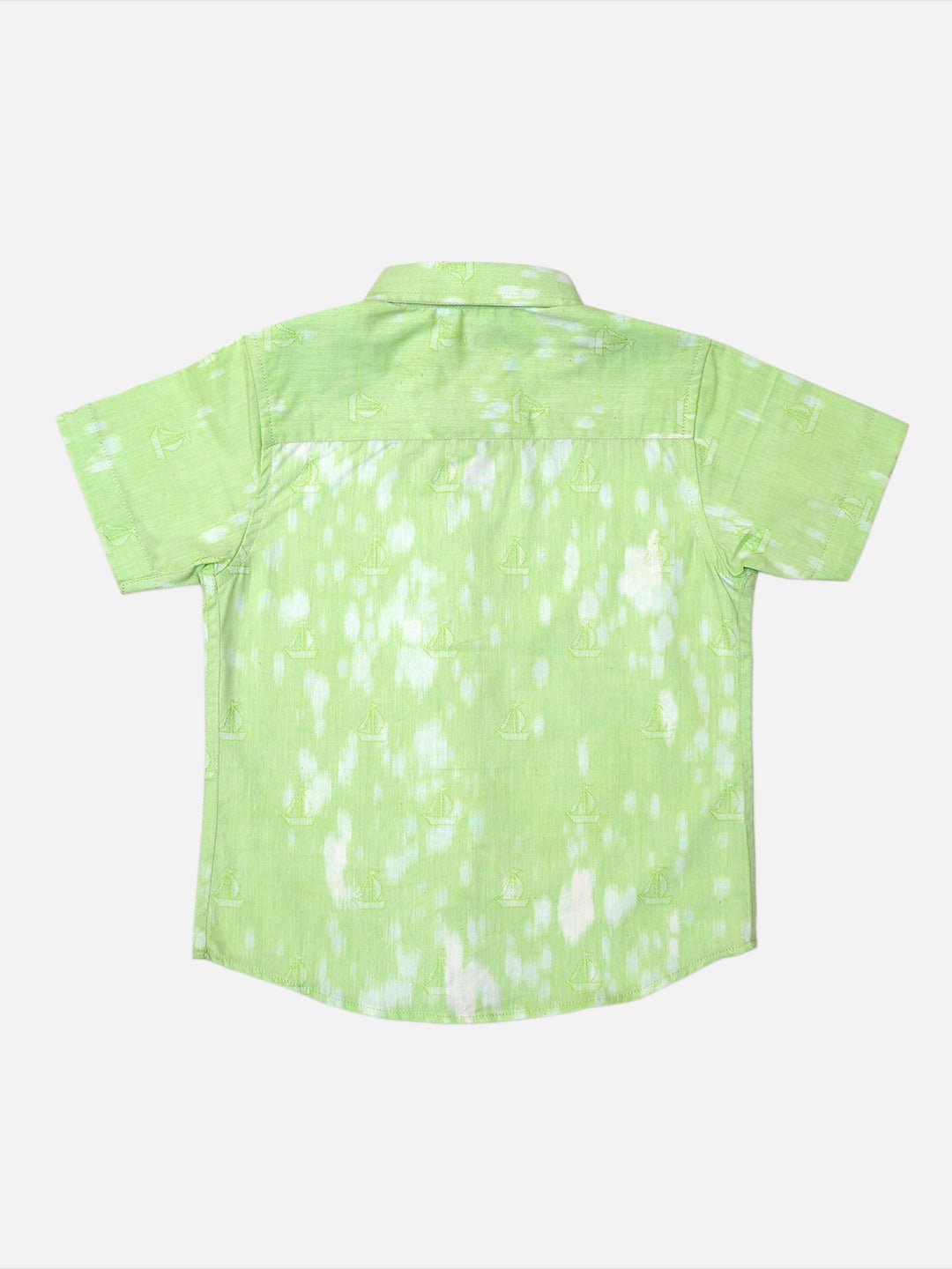 Boys Green Tie Dye Shirt Regular Fit – Comfortable Cotton Casual Wear – Kids Shirts on Brown Living™. SKU: PB208_1. Img 2.