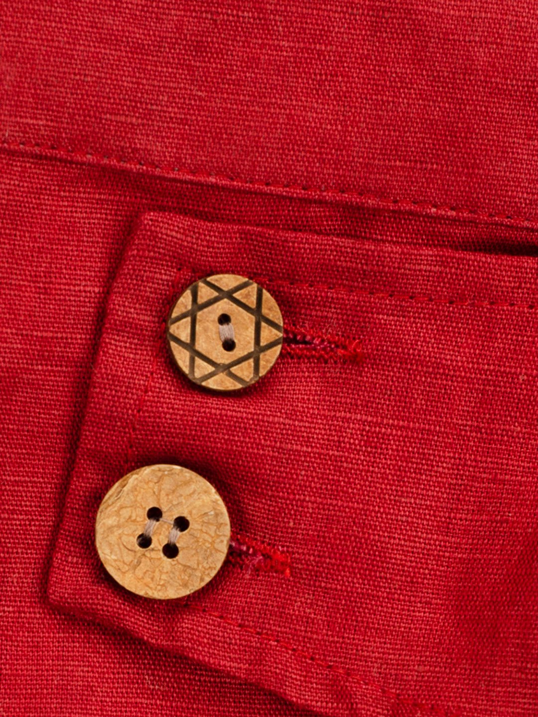 Boys Linen Plum Lounge Pants - Red | Comfortable Summer Bottoms – Kids Pants on Brown Living™. SKU: PB226_1. Img 3.