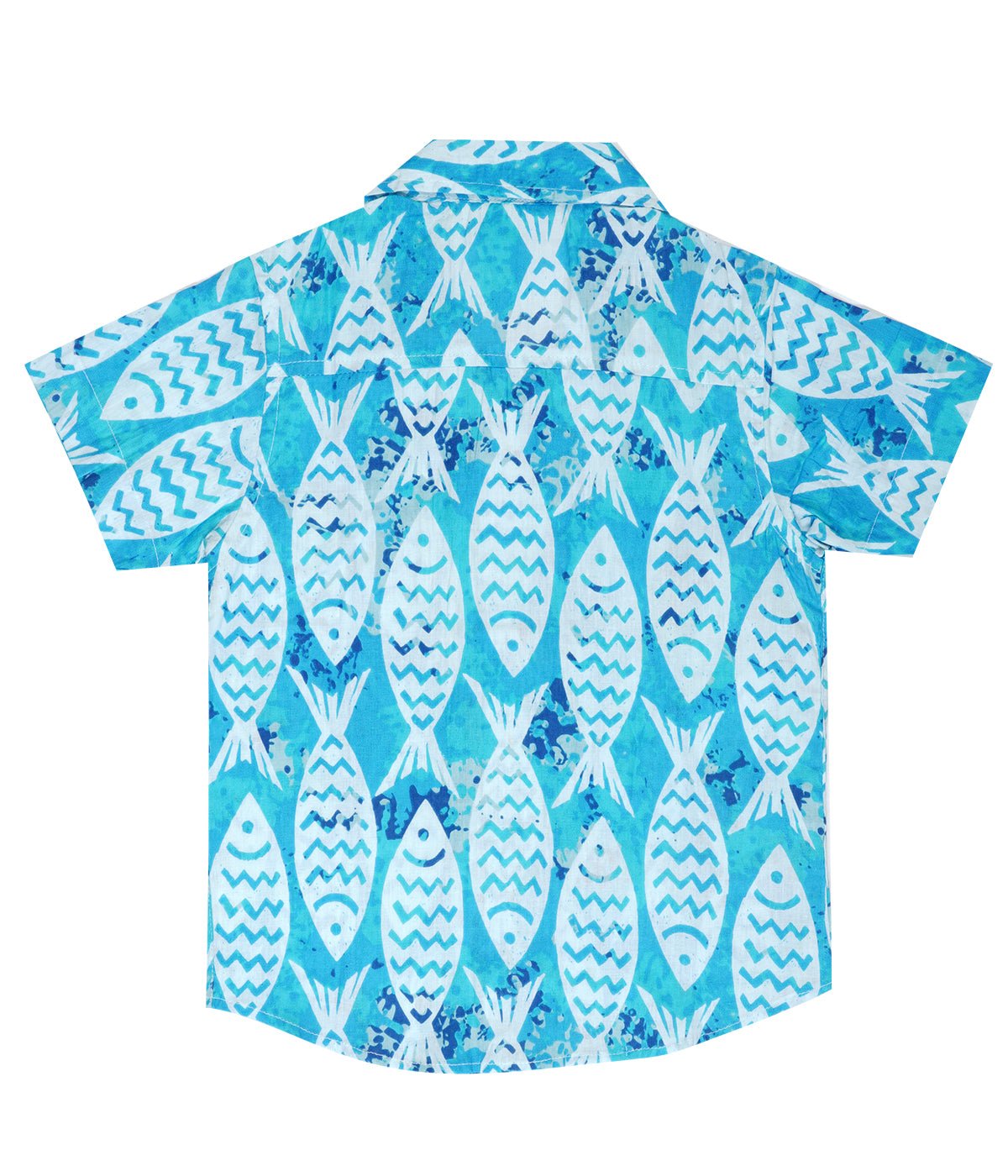 Boys Popsicle Blue Cotton Shirt – Comfortable Casual Summer Wear – Kids Shirts on Brown Living™. SKU: PB231_1. Img 2.