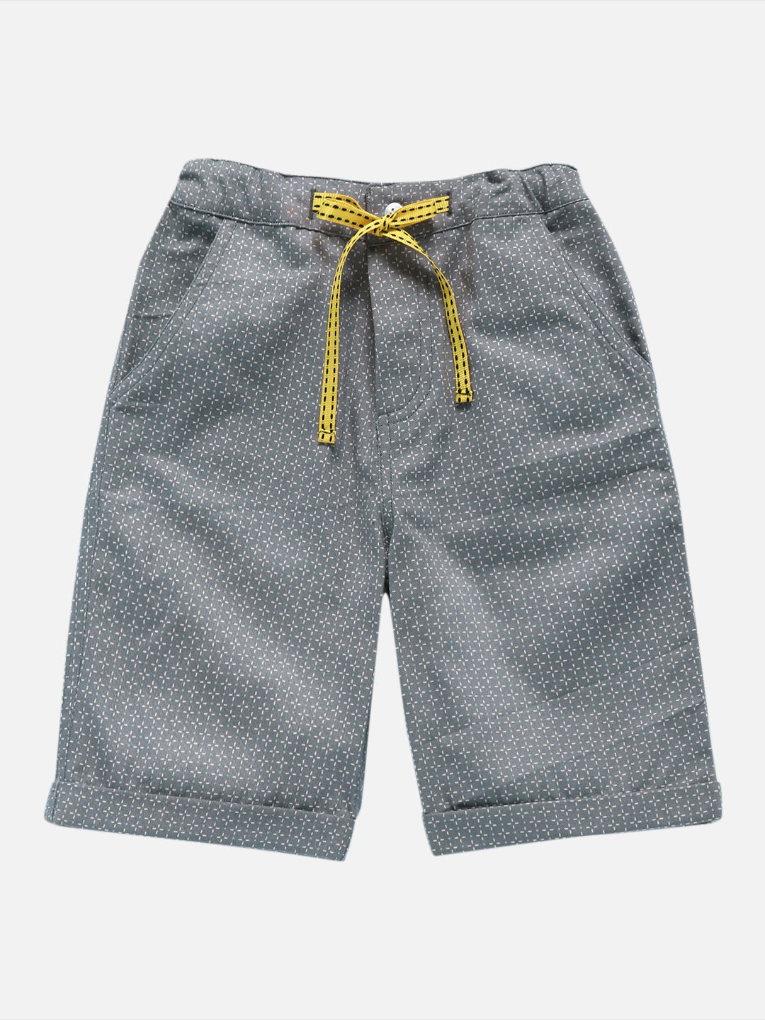 Boys Smoked Grey Shorts Regular Fit – Comfortable Casual Summer Wear – Kids Shorts on Brown Living™. SKU: PB182_1. Img 1.