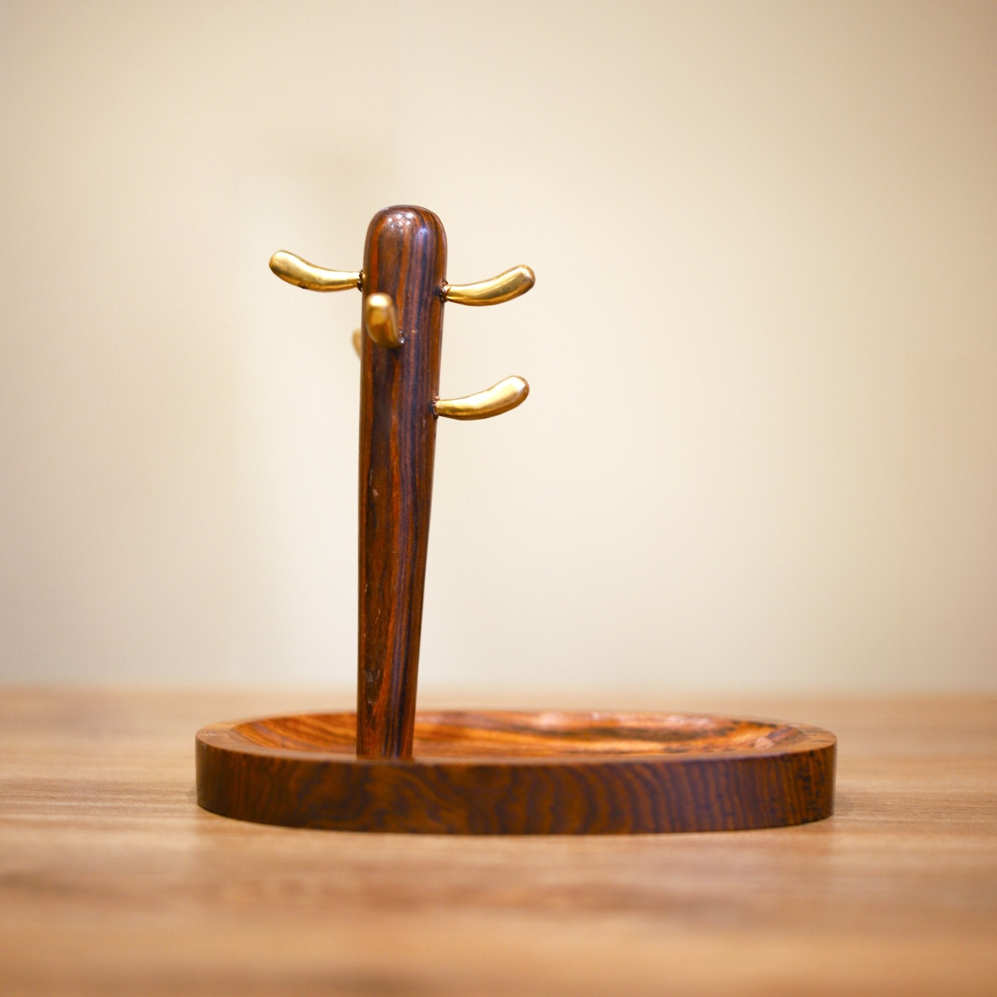 Brass Cactus Key Stand | Decorative Key Holder – Organizers on Brown Living™. SKU: BCKS. Img 5.