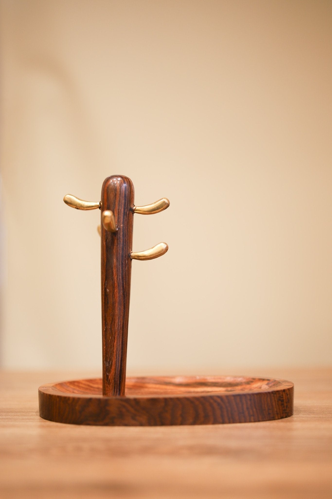 Brass Cactus Key Stand | Decorative Key Holder – Organizers on Brown Living™. SKU: BCKS. Img 6.