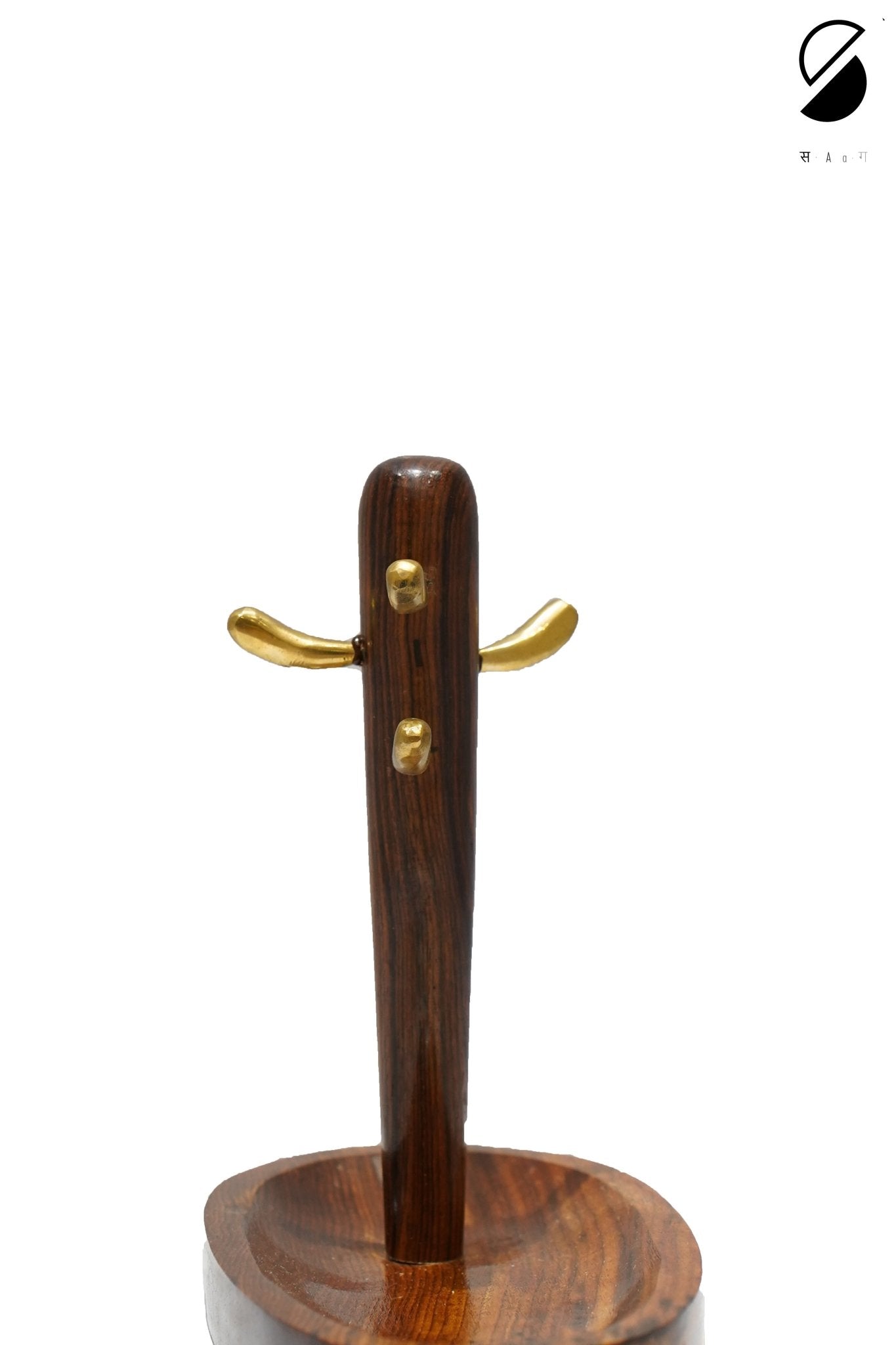 Brass Cactus Key Stand | Decorative Key Holder – Organizers on Brown Living™. SKU: BCKS. Img 2.