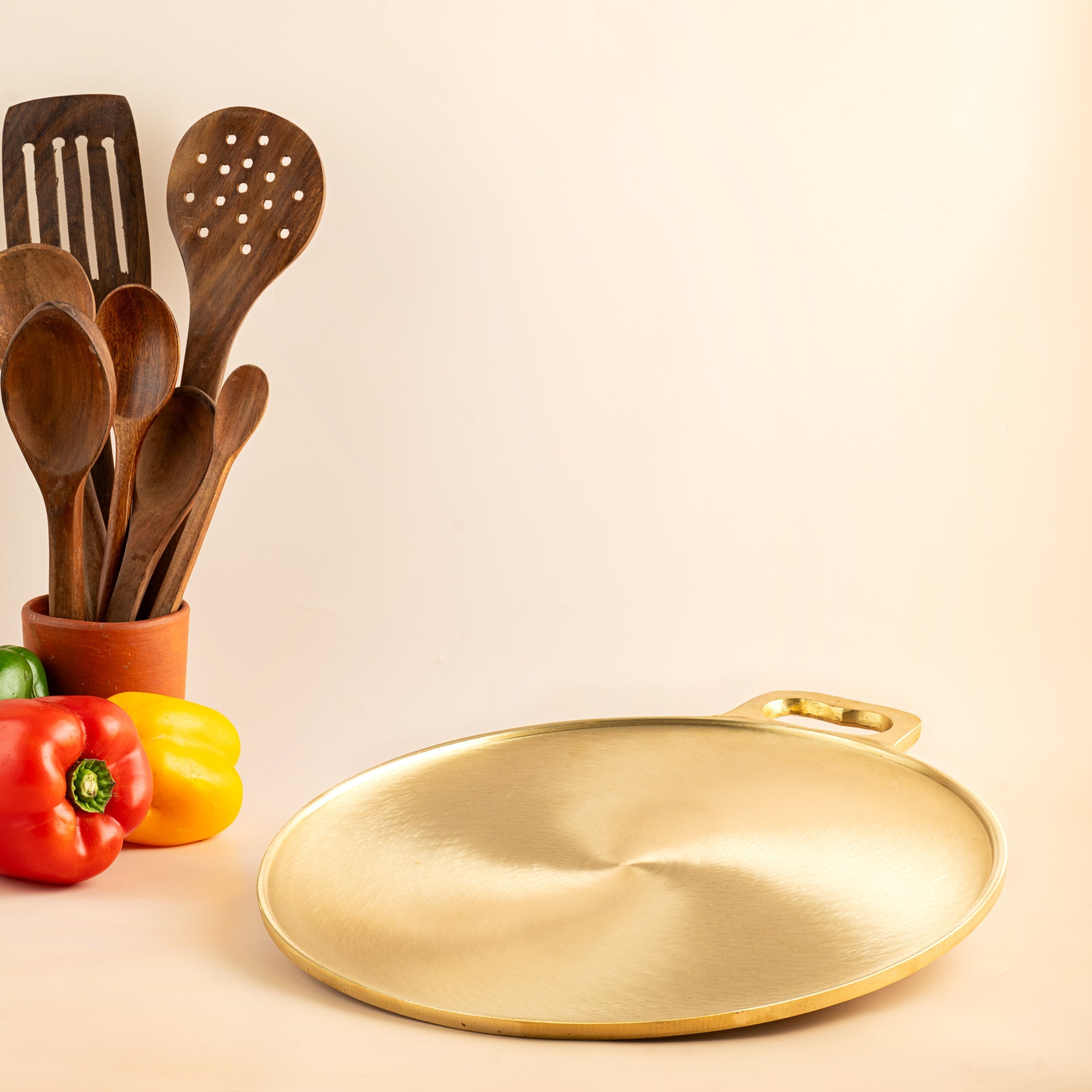 Bronze Dosa Tawa Paper Roast Large 11 Inch for Crisp Dosas – Cookware on Brown Living™. SKU: B42. Img 1.