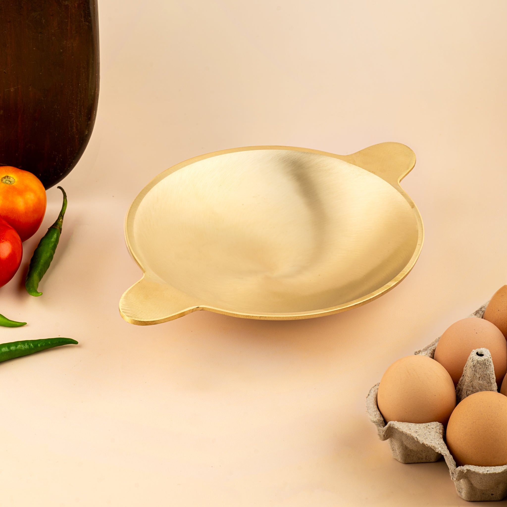 Bronze Kansa Appam Pan | Traditional Appa Kadai for Healthy Cooking – Cookware on Brown Living™. SKU: B39. Img 2.