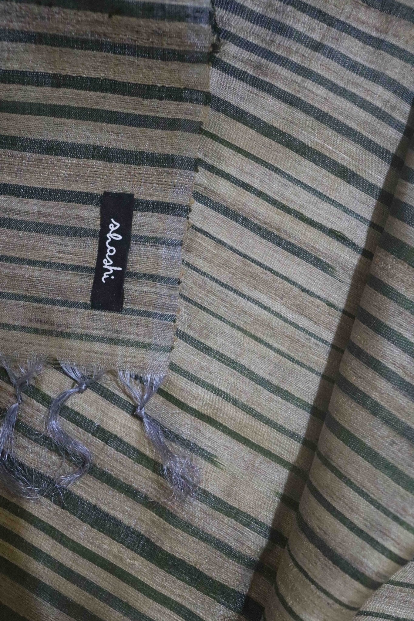 Brownish Handcrafted Tassar Silk Stole | Elegant Fashion Accessory – Womens Scarf on Brown Living™. SKU: WS25ST07. Img 2.